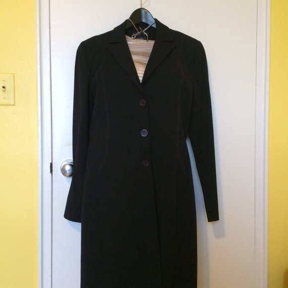 Navy blue Knee length blazer - Picture 1 of 6